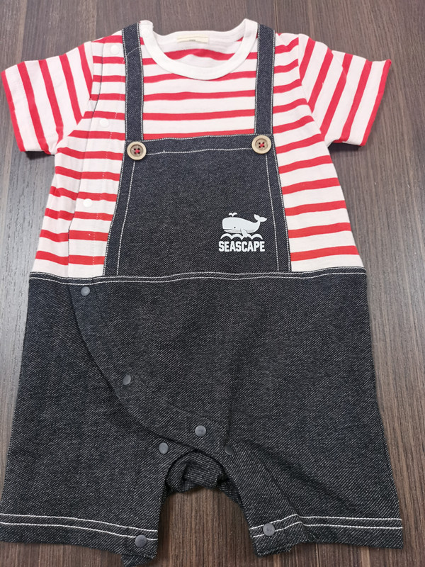 背带半袖爬服